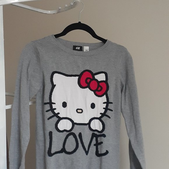 Hello Kitty grey sweater Love H&M - Picture 3 of 6